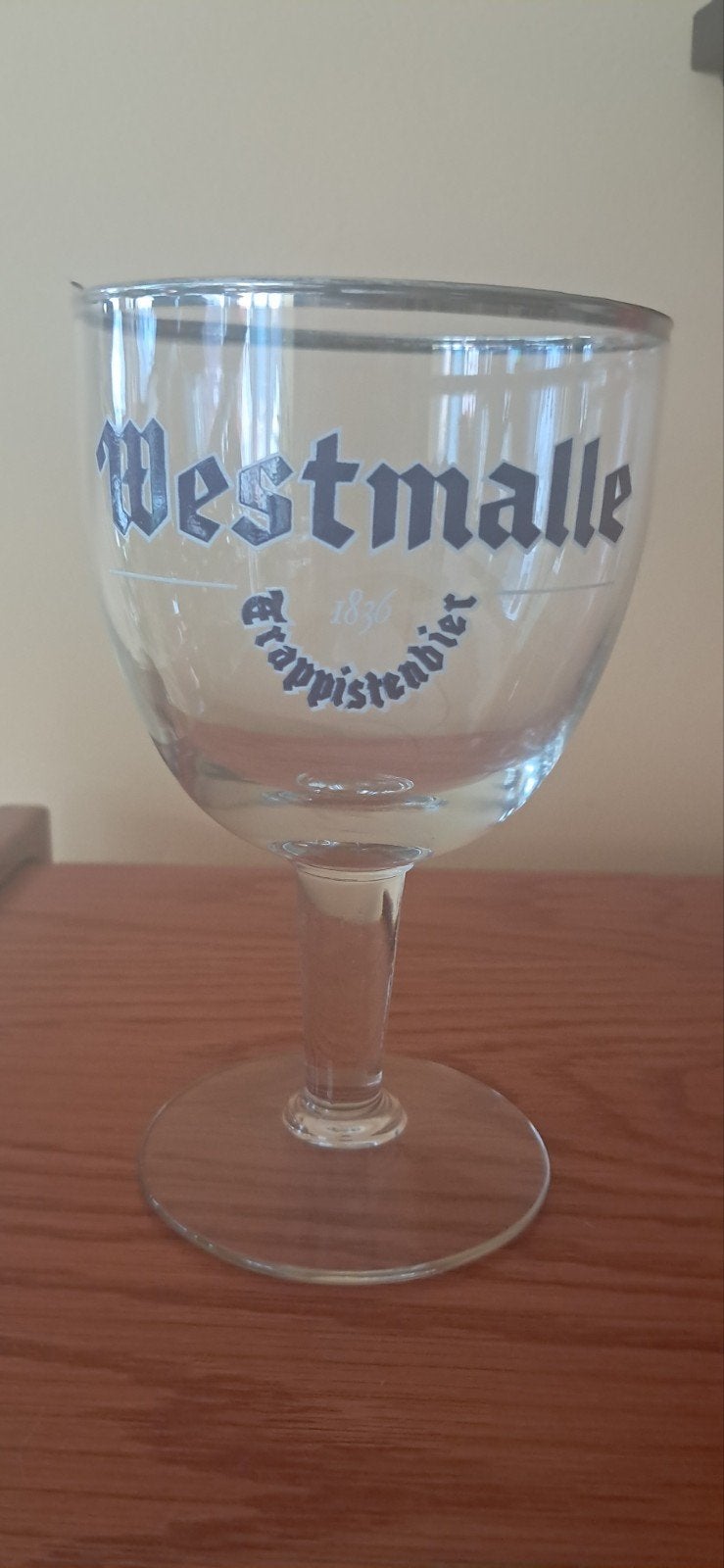 verre WESTMALLE trappist texte bleu, Collections, Enlèvement