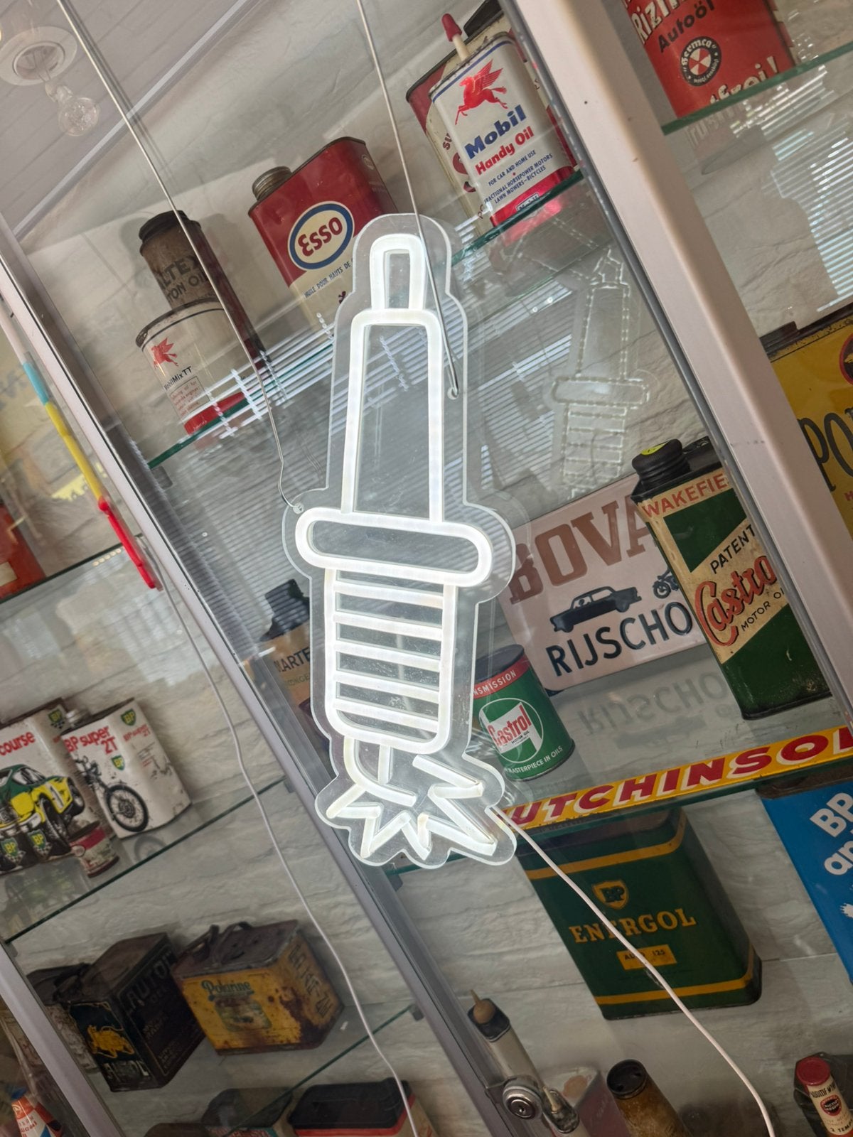 Bougie reclame NeoN led verlichting, Ophalen of Verzenden, Zo goed als nieuw, Reclamebord