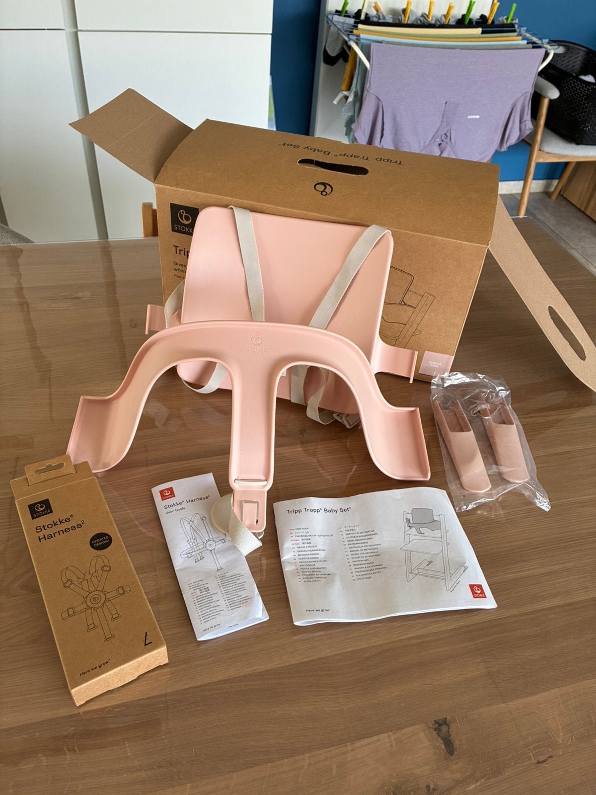 Stokke tripp trapp babyset2 met harnass2, Ophalen, Zo goed als nieuw