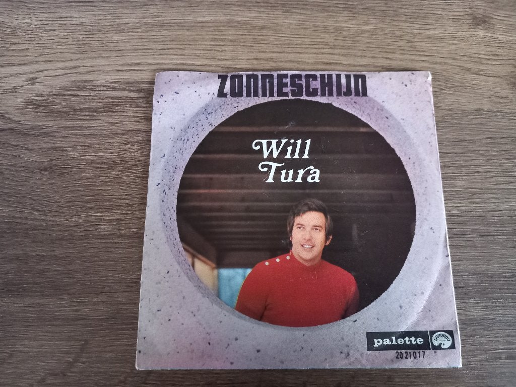 Vinyl 7" single Will Tura Zonneschijn Schlager Levenslied, Cd's en Dvd's, Ophalen of Verzenden, 7 inch, Levenslied of Smartlap