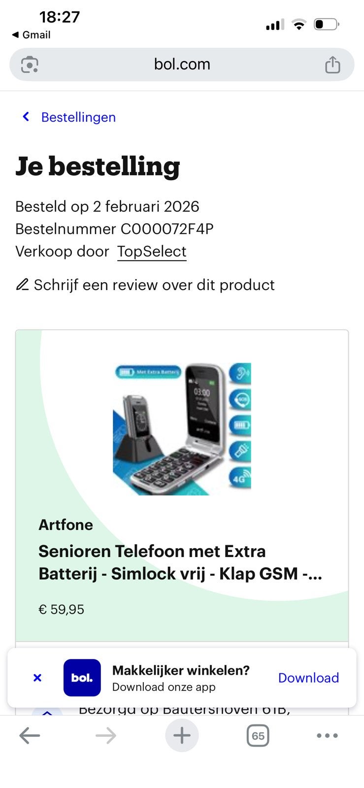 Gsm met grote toetsen(senioren), Enlèvement, Comme neuf