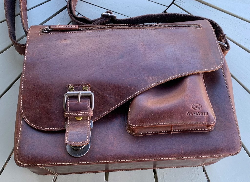 Sac en cuir besace (Almadih), Enlèvement ou Envoi, Cuir
