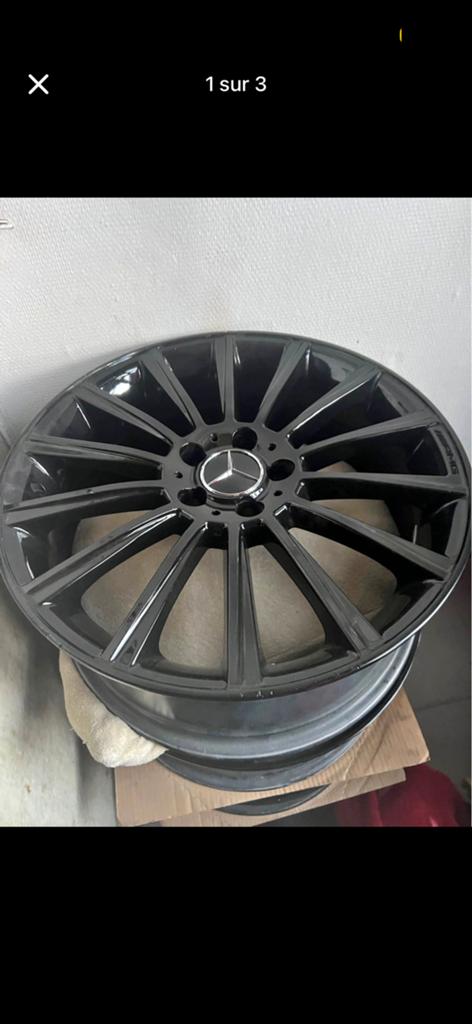 4x jantes AMG 5x112-19 originale avec pneus continental, Enlèvement, Comme neuf