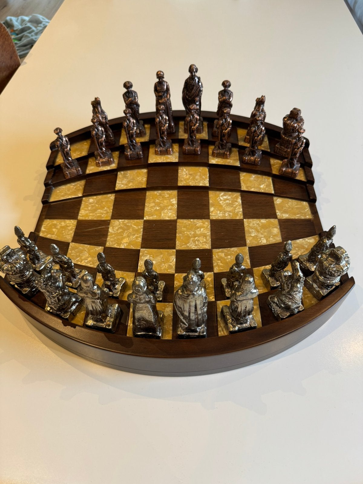 Helena Wood Art 3D schaakbord (nieuw 840 euro), Een of twee spelers, Ophalen of Verzenden, Gebruikt