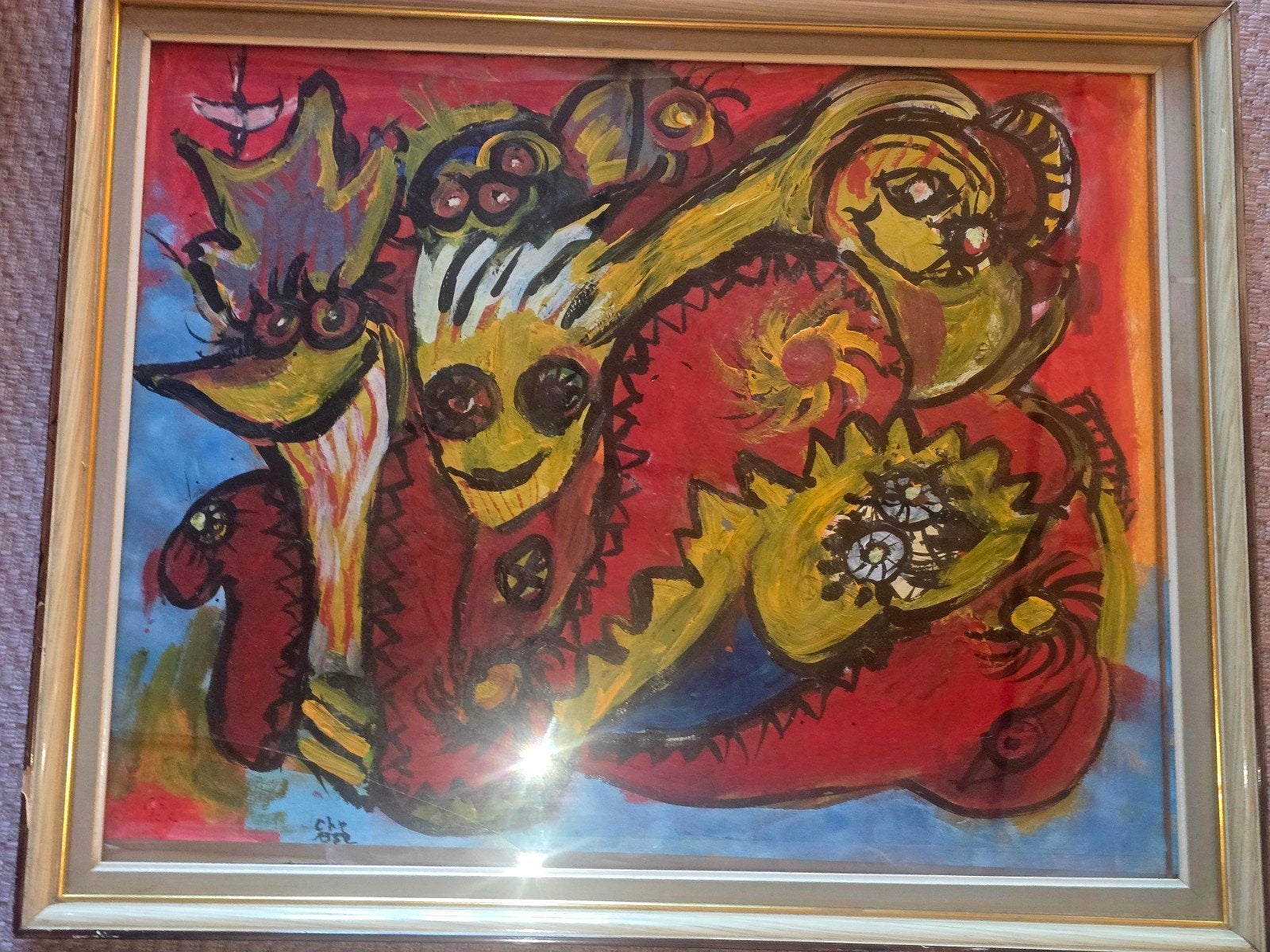 Peinture de Carl henning Pedersen #COBRA #ALISCHENSKY #, Ophalen of Verzenden