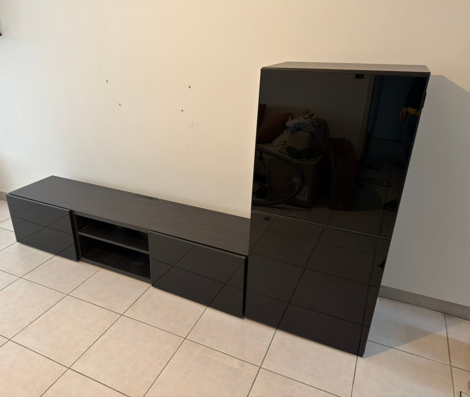 IKEA BESTÅ tv meubel met kast, Enlèvement, Comme neuf