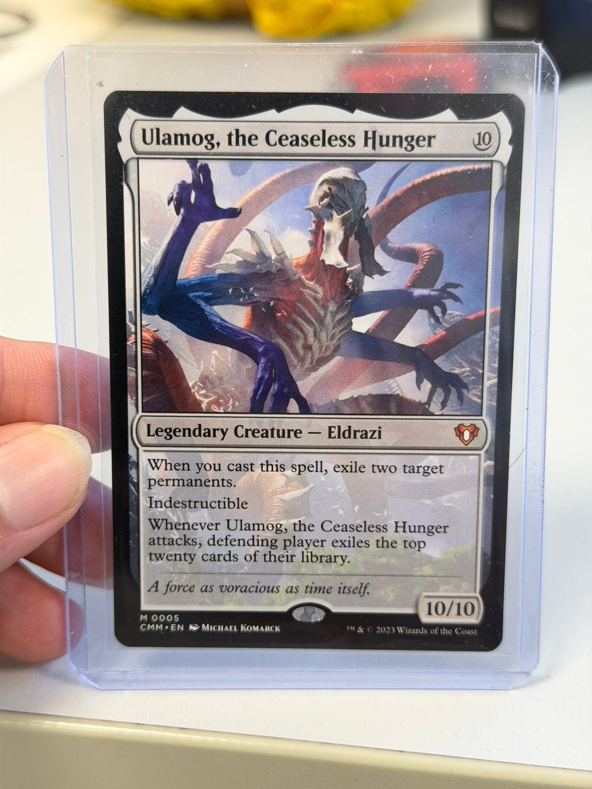 Magic MTG Ulamog The Ceaseless Hunger CMM #5 Mythic Rare, Ophalen of Verzenden, Nieuw, Losse kaart, Foil