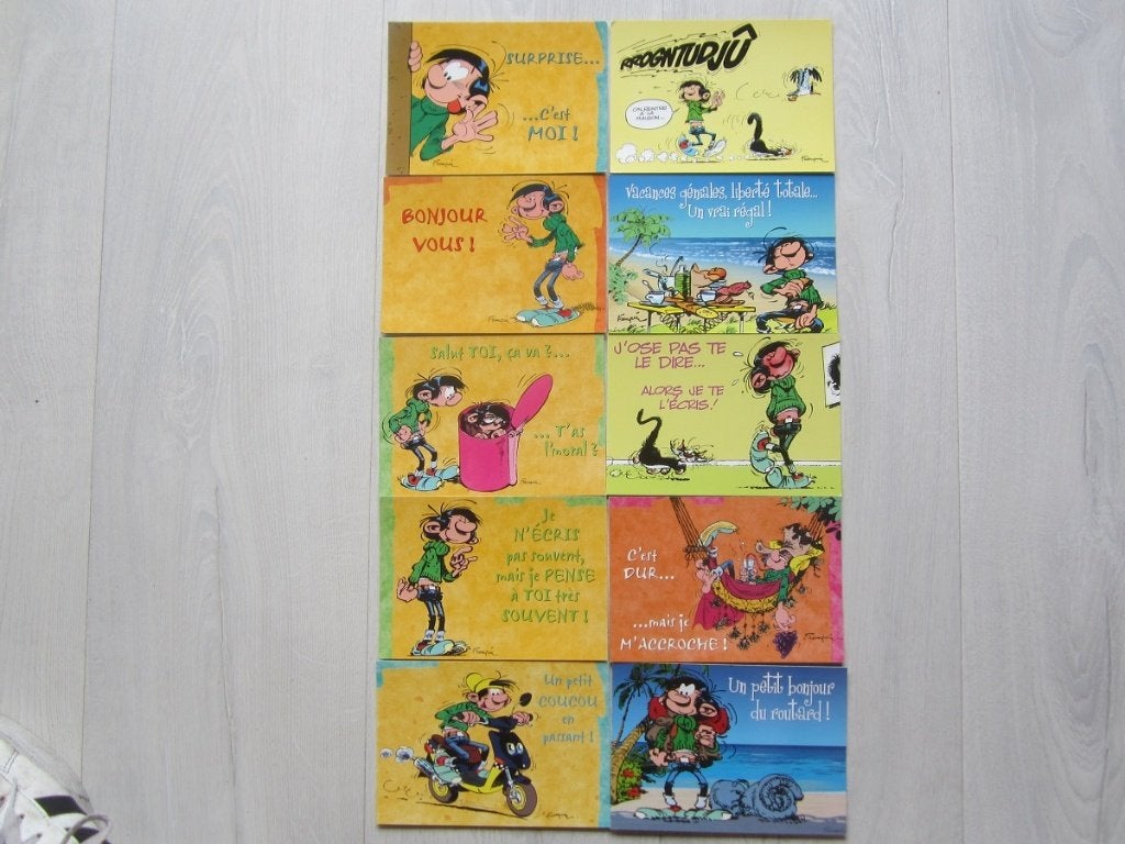 Gaston Lagaffe - lot de 10 cartes postales neuves - 10,00Eur, Série complète ou Série, Enlèvement ou Envoi, Neuf, Franquin
