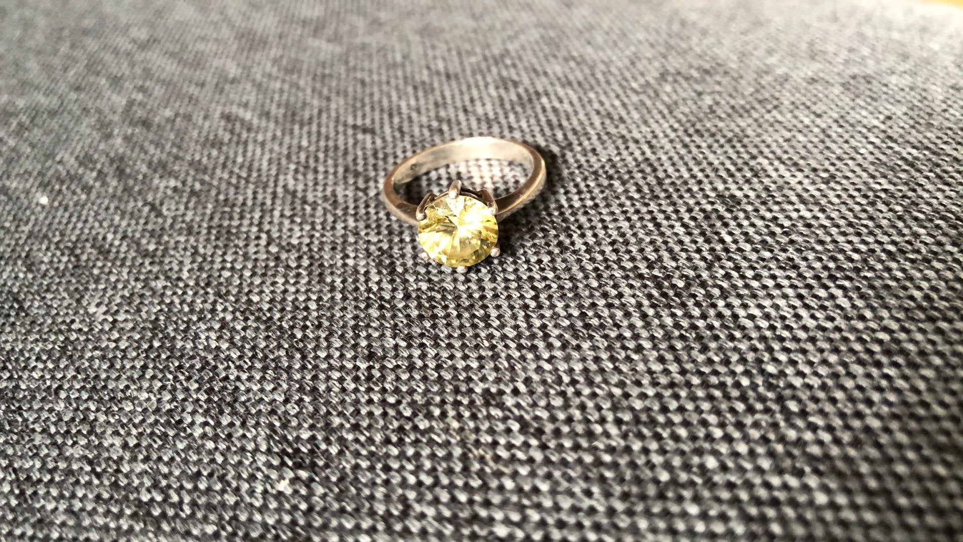 Bague argent citrine, Handtassen en Accessoires, Bedels, Ophalen of Verzenden, Zo goed als nieuw, Zilver
