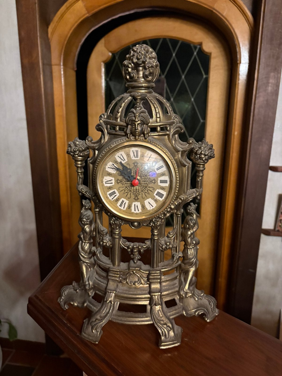 Prachtige vintage barokke klok– rijk gedecoreerd – 40 cm, Ophalen of Verzenden