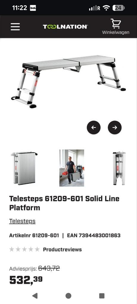 Telesteps werkplatform een keer gebruikt, Doe-het-zelf en Bouw, Ophalen