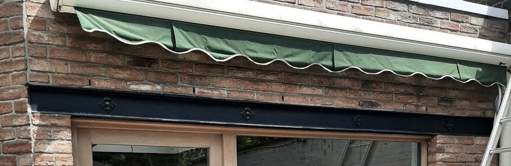 Zonnetent groen 3m68, Ophalen, Gebruikt, Elektrisch, 150 tot 300 cm