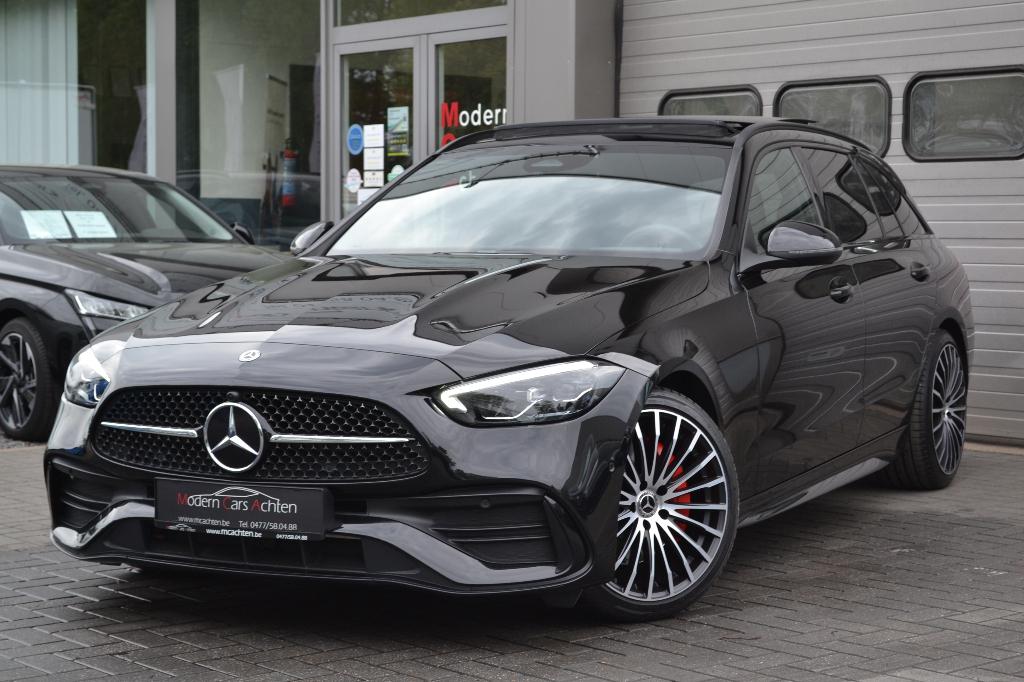 Mercedes C200d AMG Break. Pano, cuir..., Autos, Cuir, Achat, 1800 kg, Euro 6