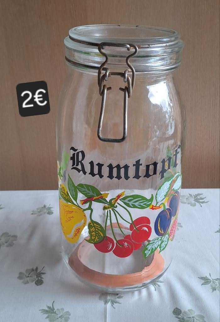 Rumtopf glazen bokaal, Enlèvement
