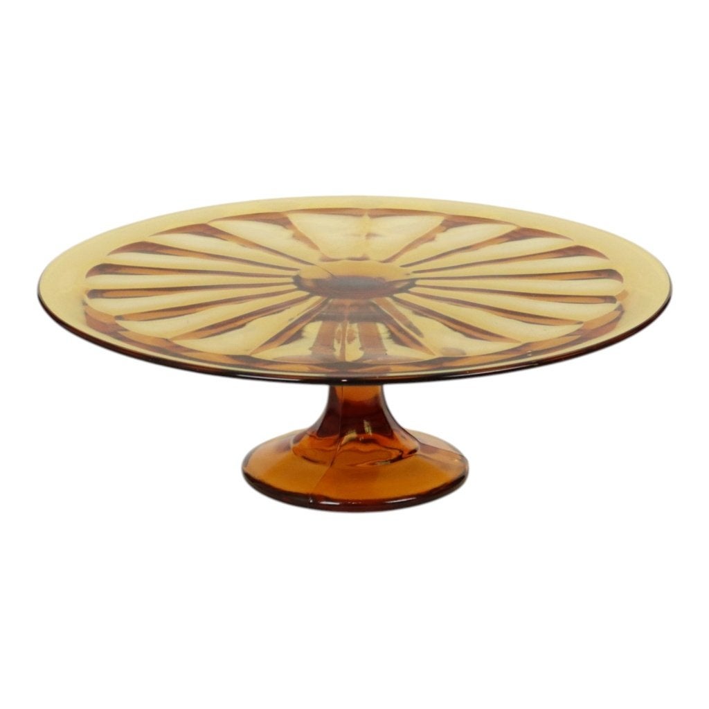 Art Deco Amber Taartschotel Schaal Gebak Schaal Scailmont, Antiek en Kunst, Ophalen of Verzenden
