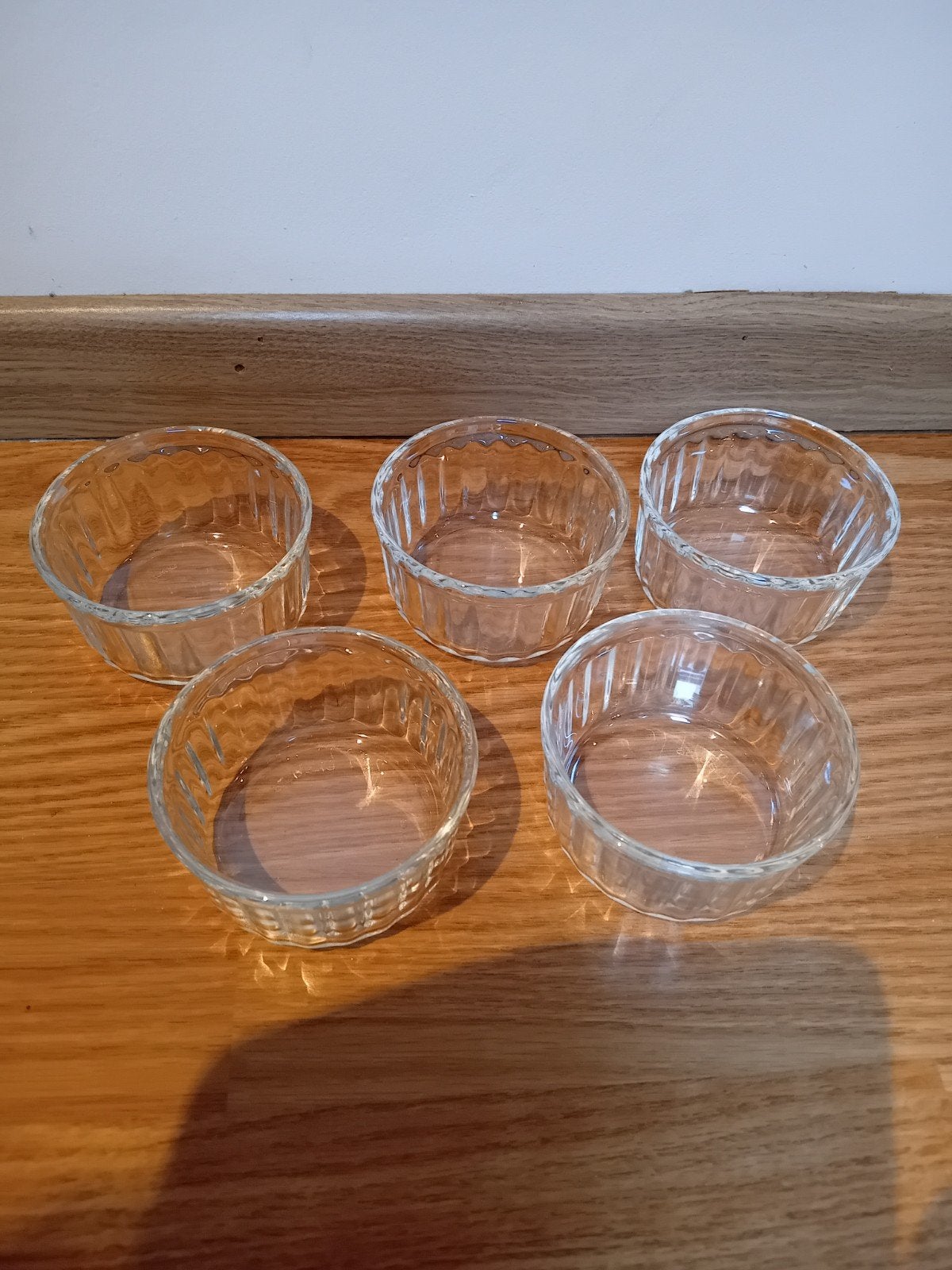 5 dessertpotjes, Huis en Inrichting, Ophalen of Verzenden, Zo goed als nieuw, Glas, Kom(men)