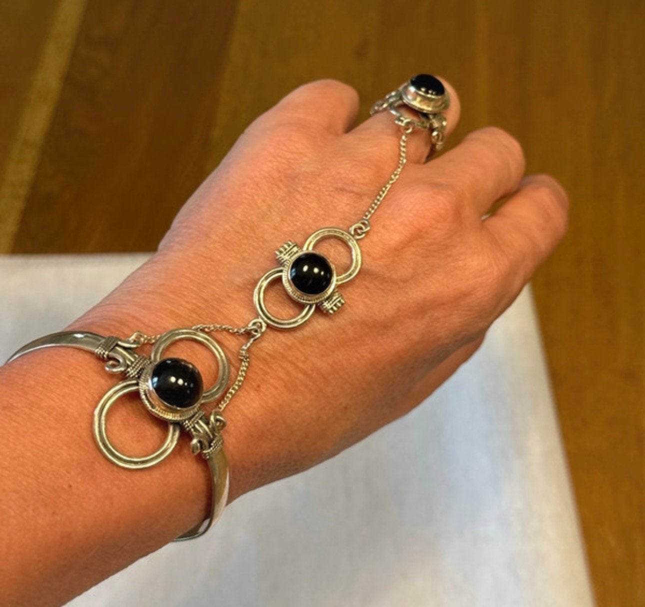 Bracelet et bague authentiques en argent indien, Enlèvement ou Envoi, Comme neuf