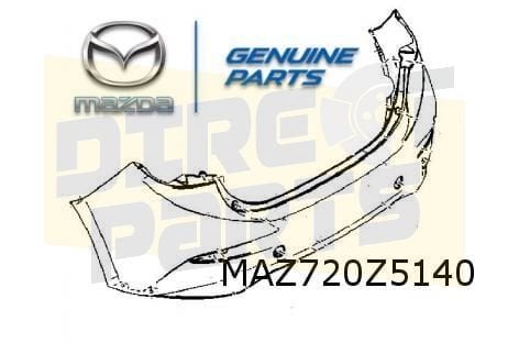 Mazda 3 (-1/17) achterbumper (bij PDC) (hatchback) (te spuit, -, Verzenden, -, Nieuw