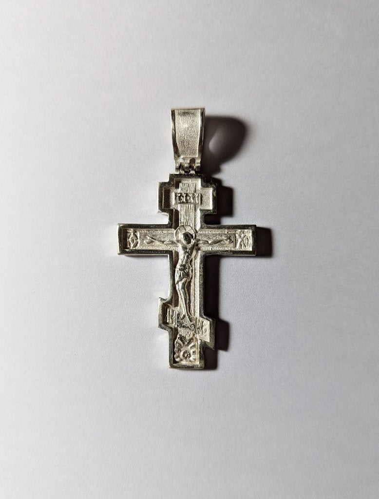 Grande et belle croix en argent à double face, Bijoux, Sacs & Beauté, Pendentifs, Neuf, Argent, Argent, Croix ou Symbole, Envoi