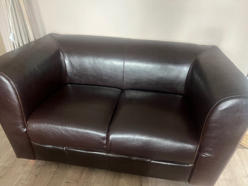 Vintage leren bank, Huis en Inrichting, Ophalen, Vintage, Leer, Zo goed als nieuw