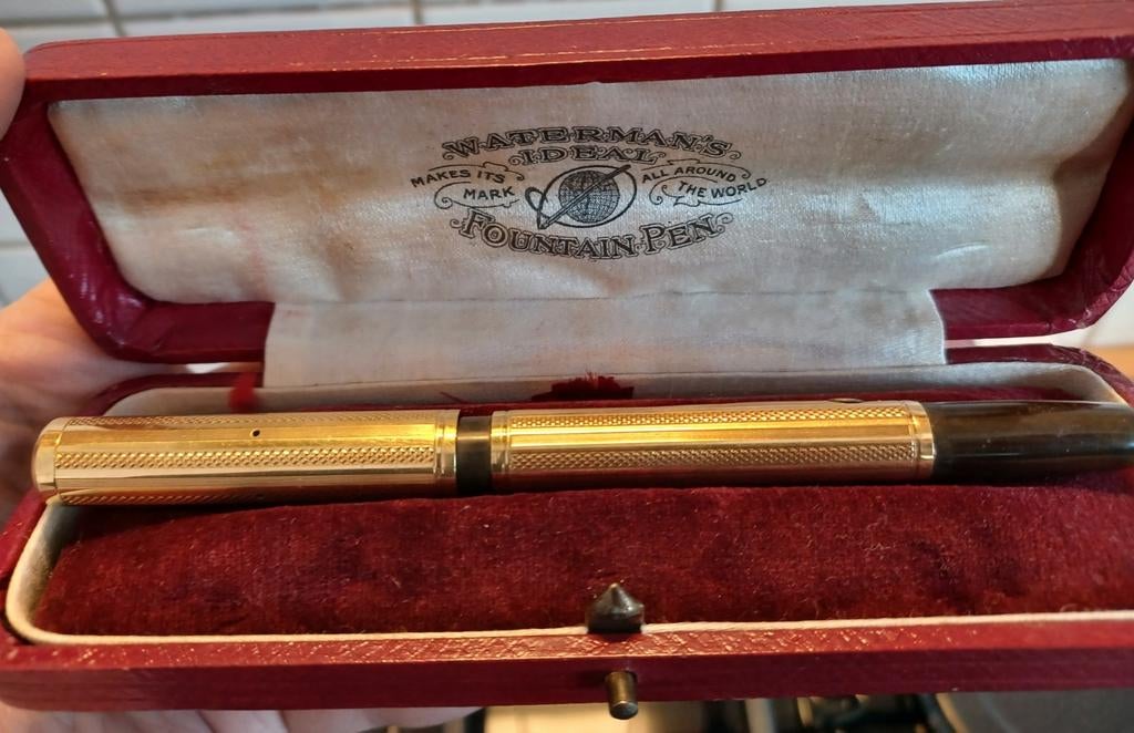 Stylo plume Waterman Ideal en or massif 18k avec poinçons, Collections, Enlèvement, Stylo, Waterman