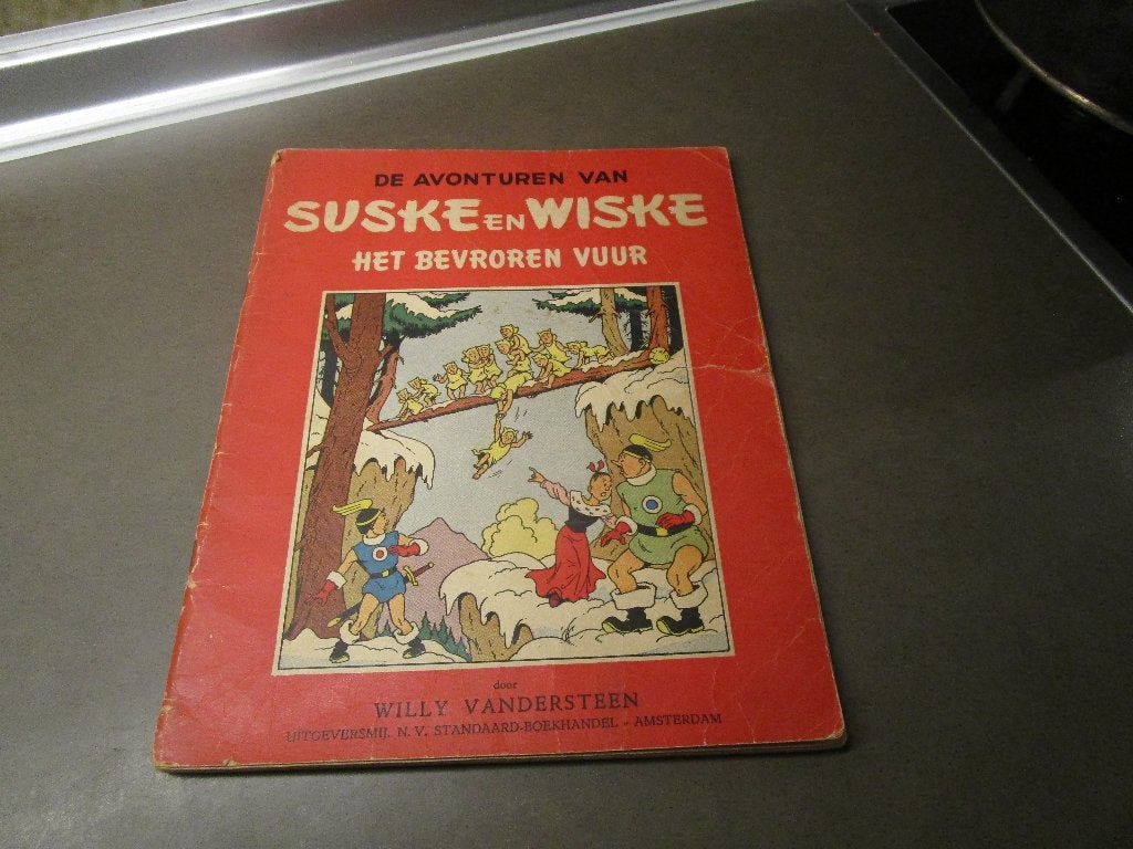 Sus en Wis - Het bevroren vuur - 1953 - 1e druk - Hollands, Gelezen, Willy Vandersteen, Eén stripboek, Ophalen of Verzenden