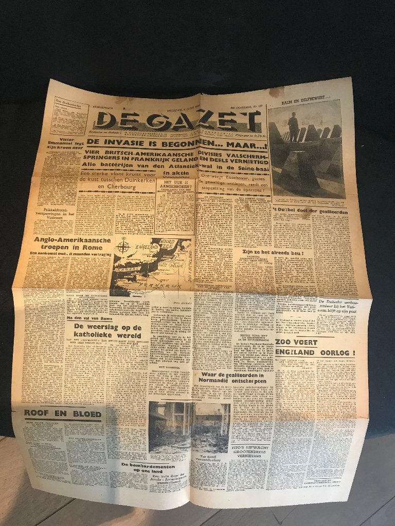 2 x oorlogskrant “ de gazet”, Verzamelen, Verzenden