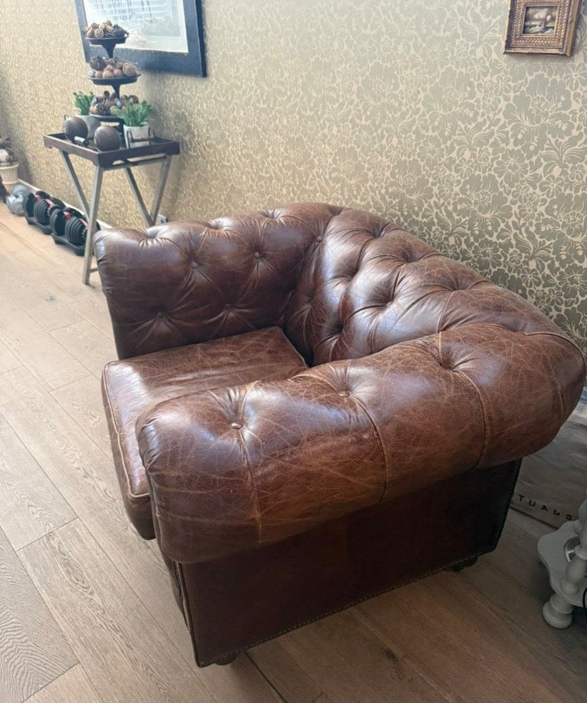 zetel chesterfield, Ophalen, Gebruikt, Klassiek, Minder dan 150 cm