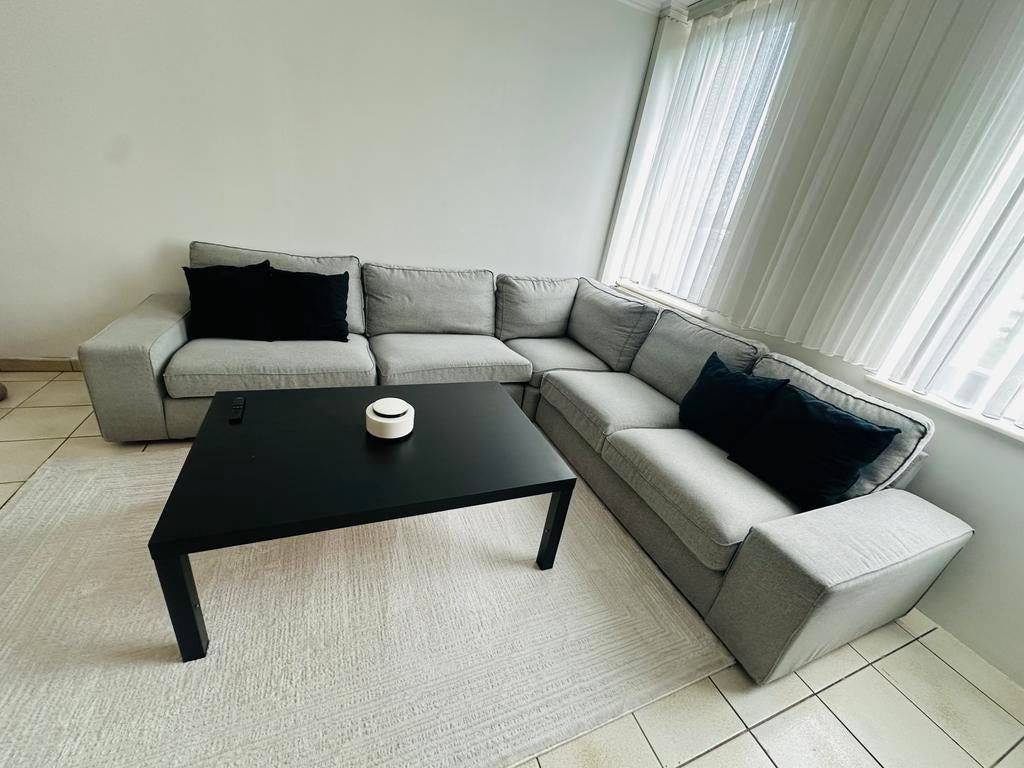 Canapé d’angle, 5 places, gris IKEA, Enlèvement, Comme neuf