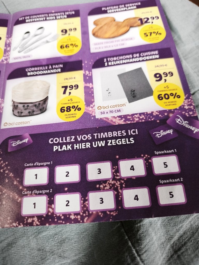 timbres d'épargne Disney Carrefour, Autres supermarchés, Enlèvement ou Envoi
