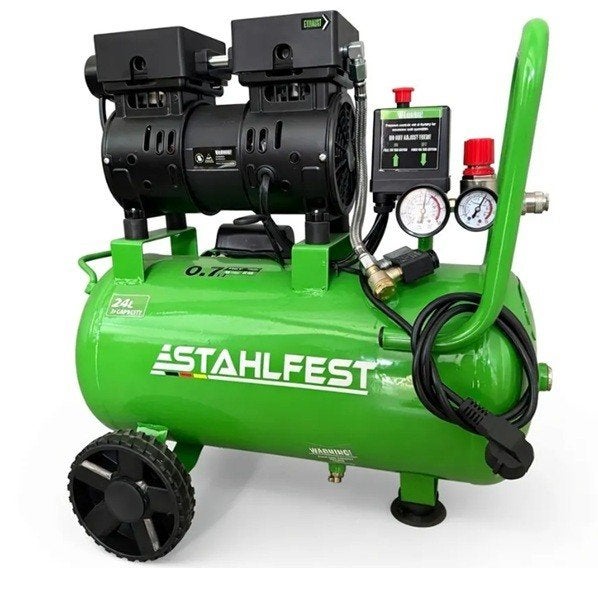 Compressor - 24 Liter Olievrij - Stahlfest, Enlèvement ou Envoi, Neuf, 6 à 10 bars, Réduction de bruit