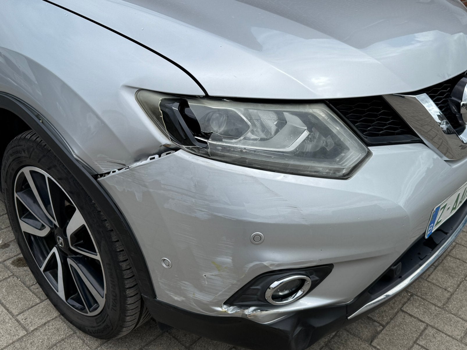 Nissan X-trail 1.6 turbo benzine 2017, Autos, Nissan, Cuir, Argent ou Gris, Achat, Euro 6