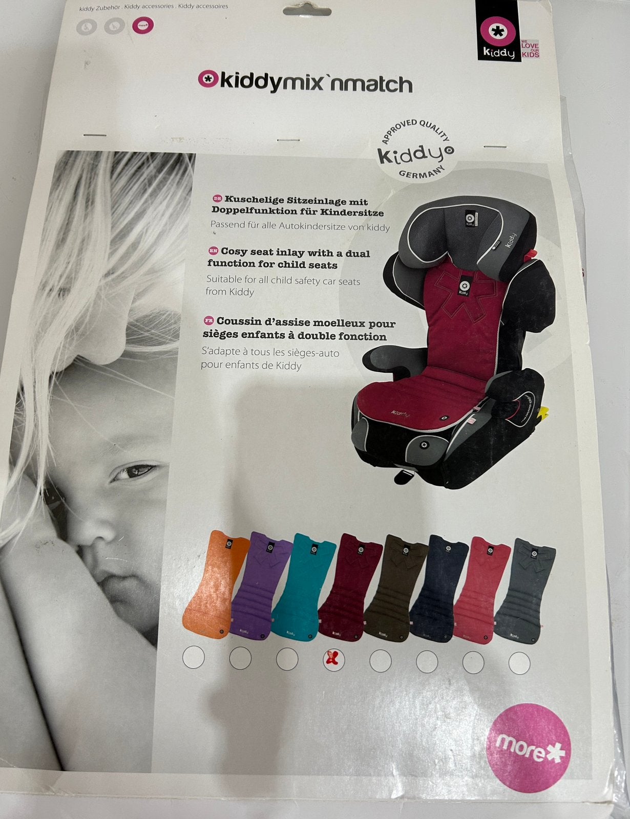 Kiddy autostoelkussen (Bordeaux) - Nieuw, Ophalen of Verzenden, Nieuw