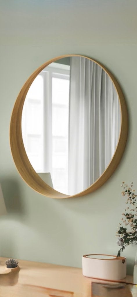 Miroir, Maison & Meubles, Enlèvement, Comme neuf, Rond, 75 à 100 cm