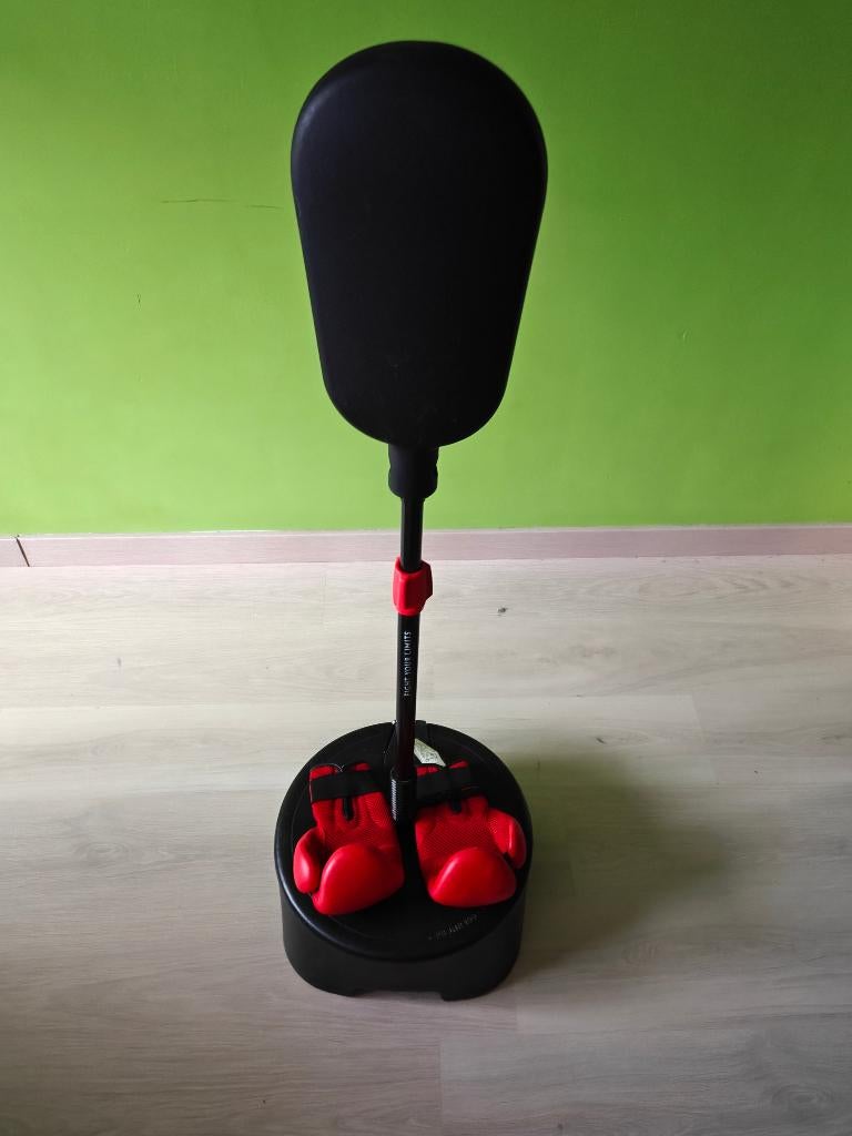 Kinder boksbal met standaard + handschoenen (Decathlon), Sport en Fitness, Boksen, Zo goed als nieuw, Boksbal, Ophalen