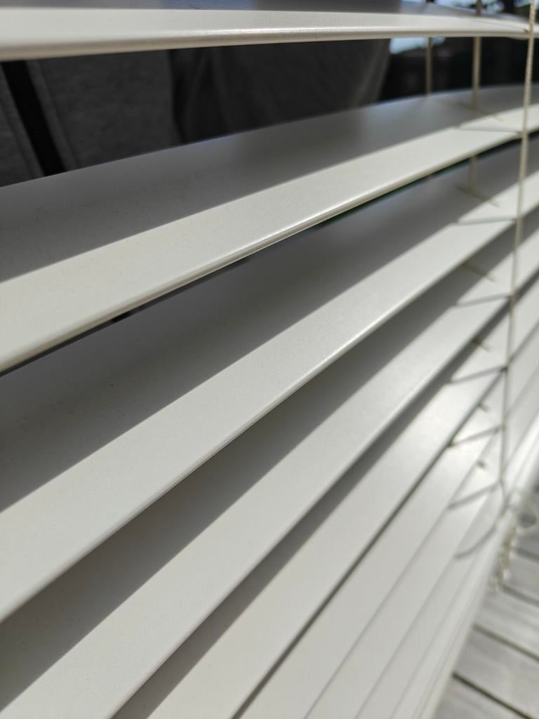Luxaflex witte houten lamellen, Huis en Inrichting, Ophalen