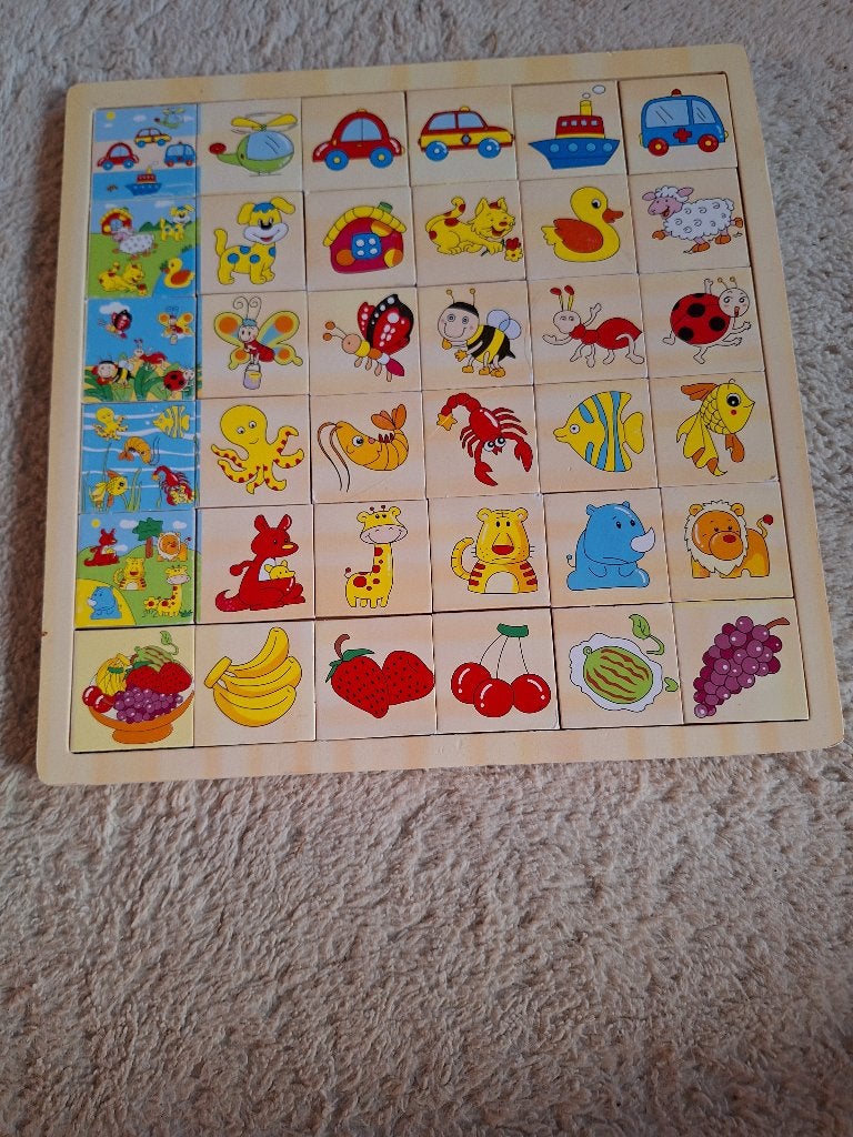 Houten puzzel, Ophalen, 2 tot 4 jaar, 10 tot 50 stukjes, Zo goed als nieuw