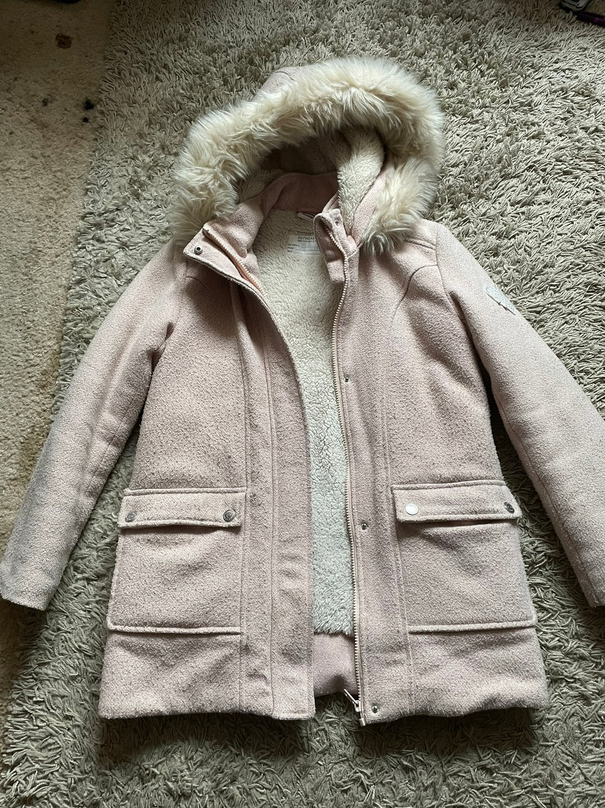 Manteau d’hiver poir fille taille 14 ans, Enlèvement, Utilisé, Fille, Manteau