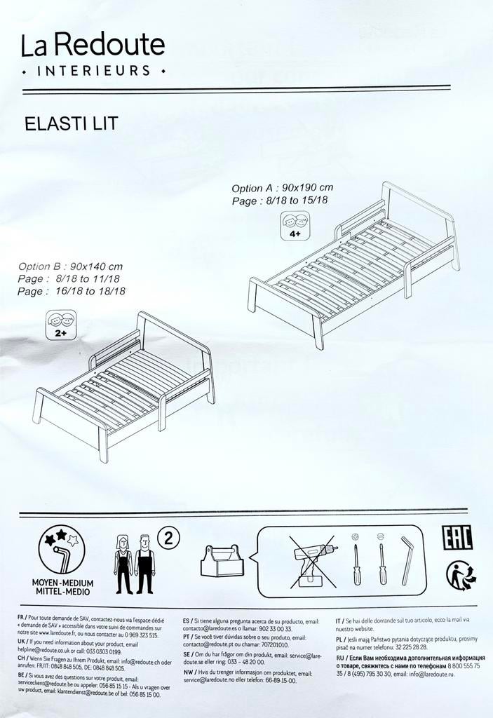 Lit pour bébé La Redoute Arturo, Enlèvement, Comme neuf