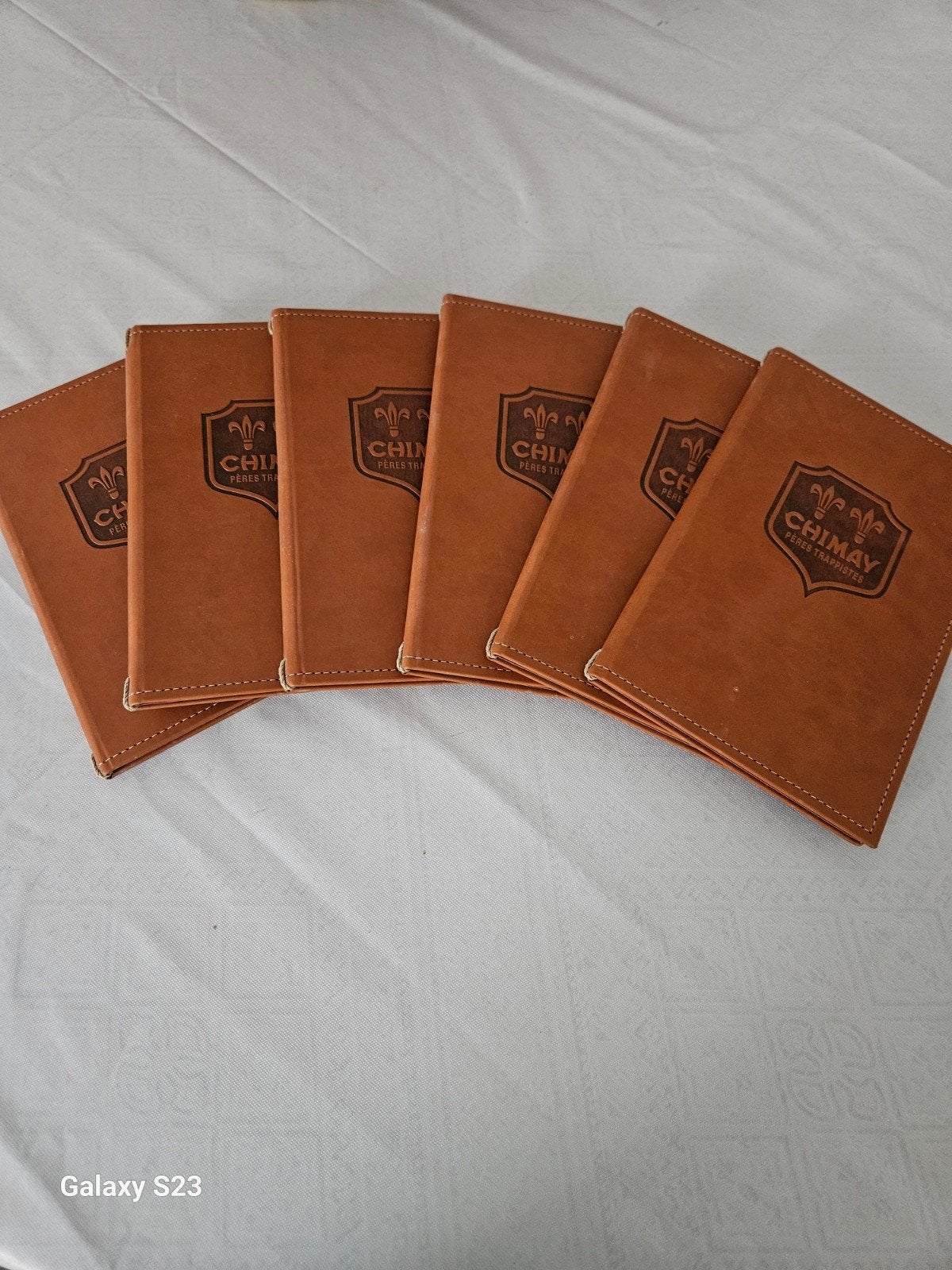 Protège-menu / Porte-carte en cuir CHIMAY Pères Trappistes –, Enlèvement