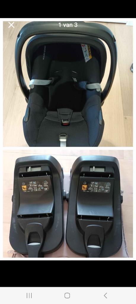 Maxi-cosi autostoel Cabriofix I-size + 2 onderstellen, Ophalen, Zo goed als nieuw, 0 t/m 13 kg, Maxi-Cosi