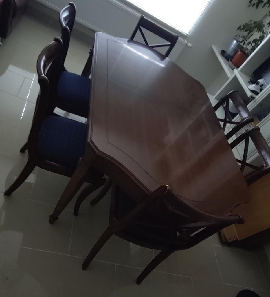 Table (extensible) avec 6 chaises, 75 cm ou plus, 150 à 200 cm, 100 à 150 cm, Enlèvement