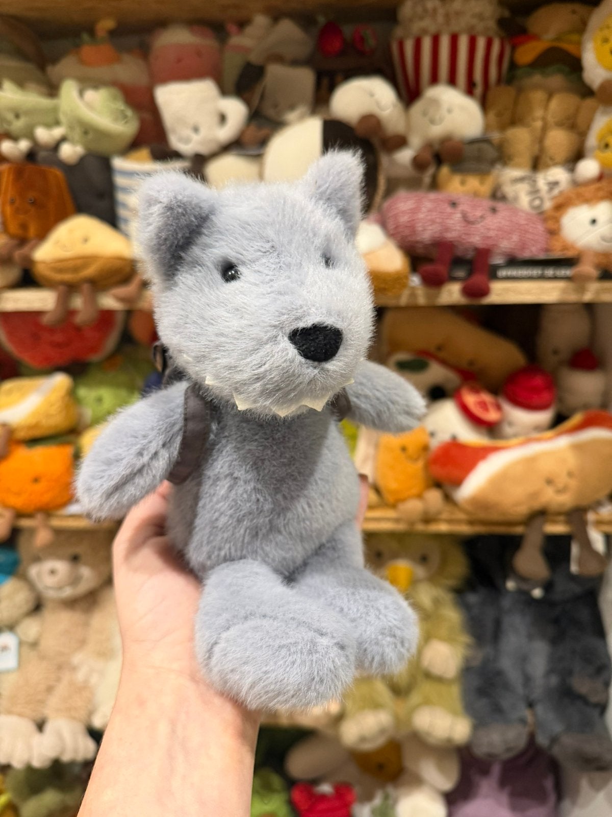 Jellycat Backpack Wolf Rare & Retired, Jellycat, Overige typen, Nieuw, Middelgroot (20 tot 80 cm)