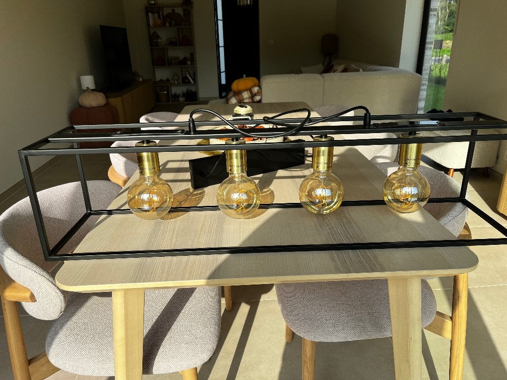 Plafondlamp te koop, Ophalen, Zwart, Zo goed als nieuw, Plafondlamp