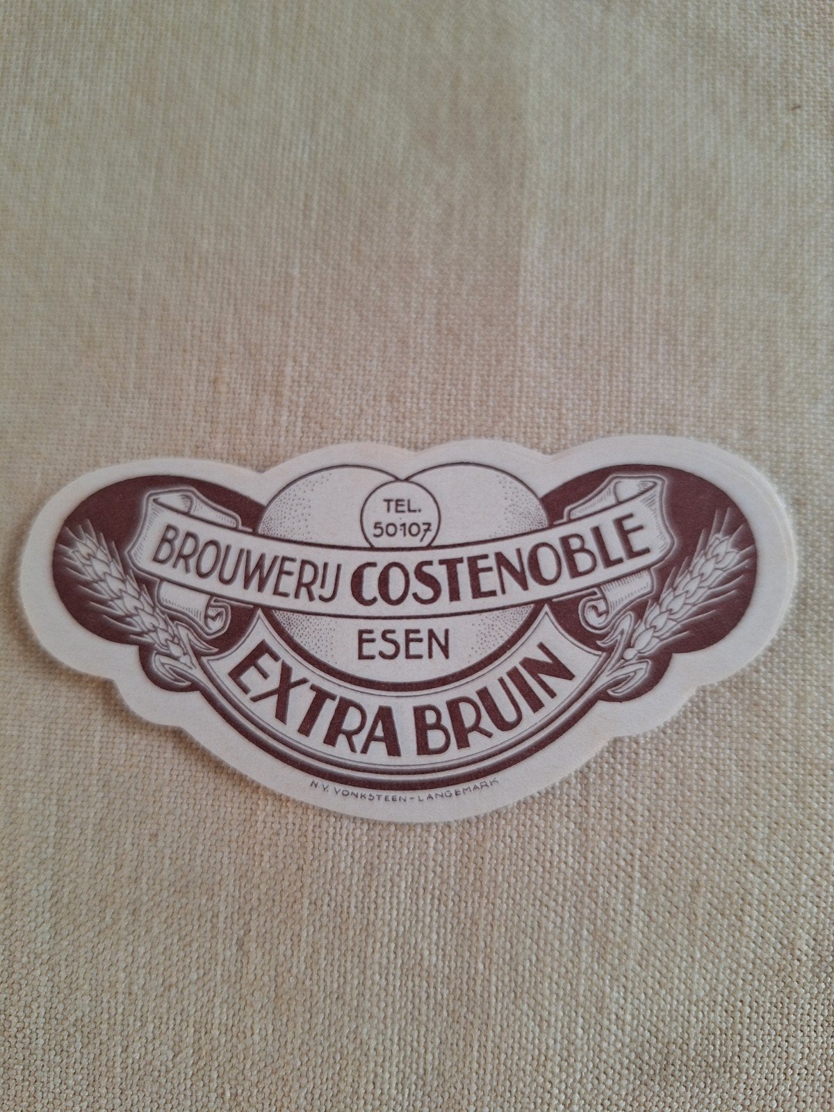 Oud bieretiket brouwerij Costenoble Esen Extra bruin bier, Verzamelen, Ophalen of Verzenden