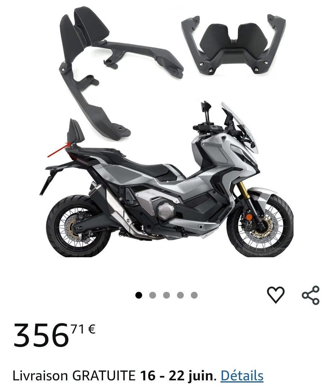 Rugleuning voor Xadv750 of Forza nieuw nog in de doos, Motoren, Accessoires | Overige