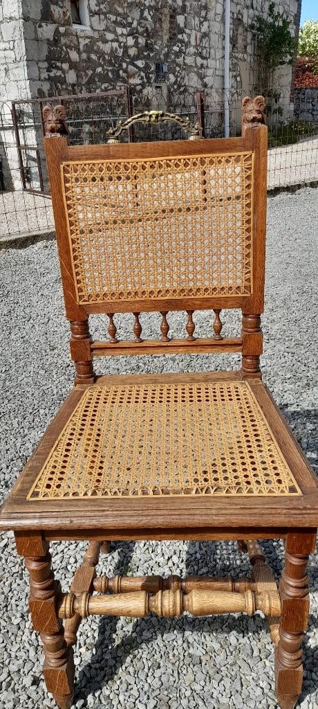 6 CHAISES TETE DE LION, Enlèvement