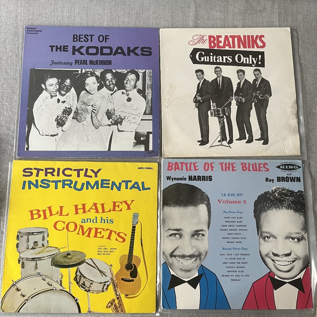 Lot de 12 vinyles - Rock 'n' Roll, Rock, Blues, Enlèvement ou Envoi, Rock 'n' roll, Utilisé, Housse de protection extérieure