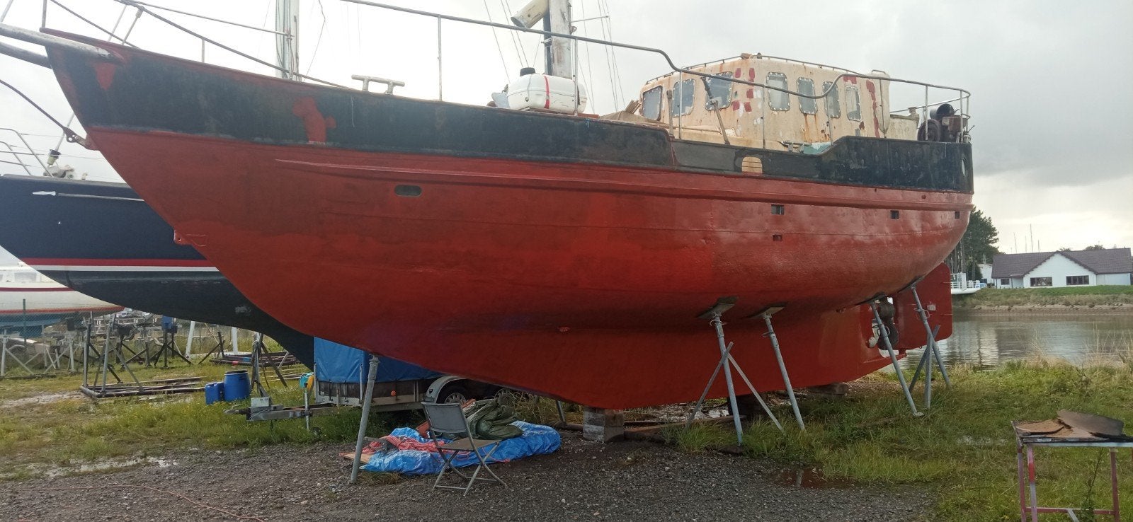 bateau en acier 1928, Sports nautiques & Bateaux, Voiliers à cabine & Voiliers, Enlèvement, Utilisé, Acier, Diesel