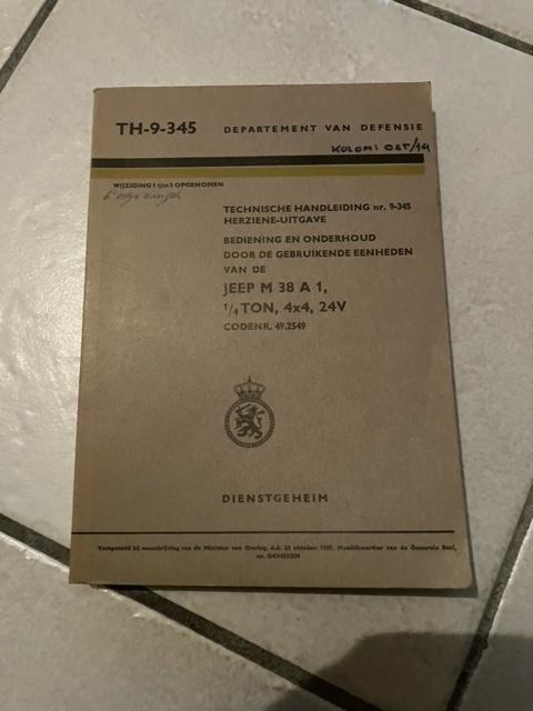 militaire materialen oa Nekaf onderdelen, TE 33 set, Willy's, Verzamelen, Militaria | Algemeen, Landmacht, Overige typen, Ophalen of Verzenden